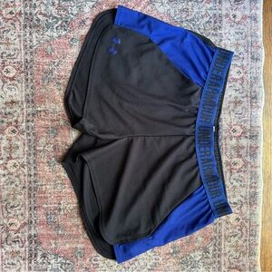 Under Armour Black and Blue Performance Shorts